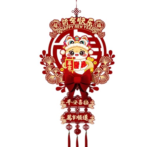 Zeiwohndc 2025 Chinesisches Neujahrs-Glücks-Ornament, Tür- und Fensteranhänger, traditionelle kulturelle Dekoration für Frühlingsfest von Zeiwohndc