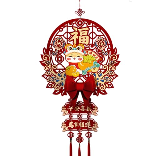 Zeiwohndc 2025 Chinesisches Neujahrs-Glücks-Ornament, Tür- und Fensteranhänger, traditionelle kulturelle Dekoration für Frühlingsfest von Zeiwohndc