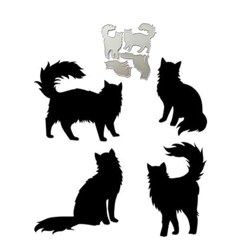 Metall Stanzformen Tier Katze Stanzformen Schablonen DIY Stanzschablone für Scrapbook Album Papier Karte Prägung Handwerk Metall Stanzformen für Scrapbooking von Zeizafa