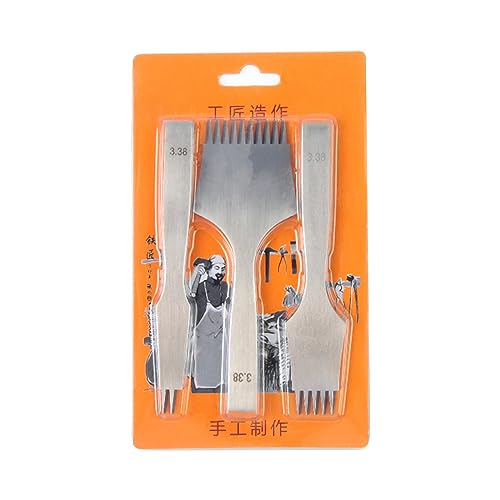 Zeizafa DIY Stanzen Pricken Leder Prong Tools 2/5/10 Zinken Nähen Zähne Nähen Lederhandwerk Liefert Leder Handwerk Werkzeug Kits Leder Nähen Schnürung Stitching Set von Zeizafa