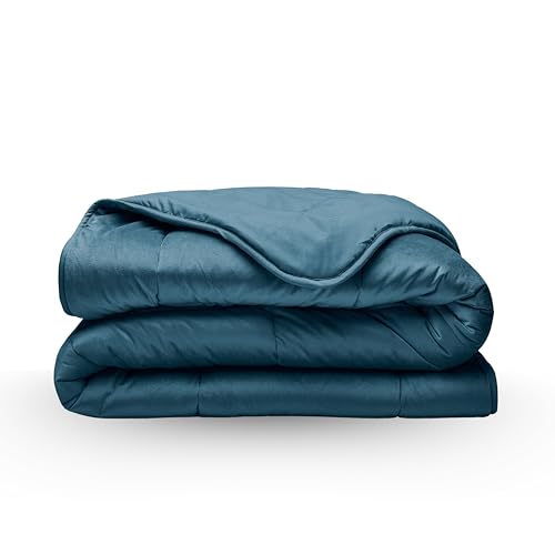 Zelesta Velvetbed Bettdecke - Waschbare bettdecke ohne Bezug - Samtstoff Bettwäsche - Winterdecke und Sommer-Bettdecke - Duvet - 4 Jahreszeiten - Anti-Allergene Steppdecke (Petrol, 140x200 cm) von Zelesta