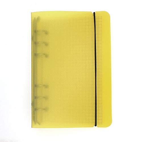 A6 / A5, 6 Löcher, farbig,Läufer Ringordner, Ordner für lose Blätter, Notizbuch, Nachfüllpackung, Bürobedarf, Ordner (Yellow, A5 mini set) von Zelten