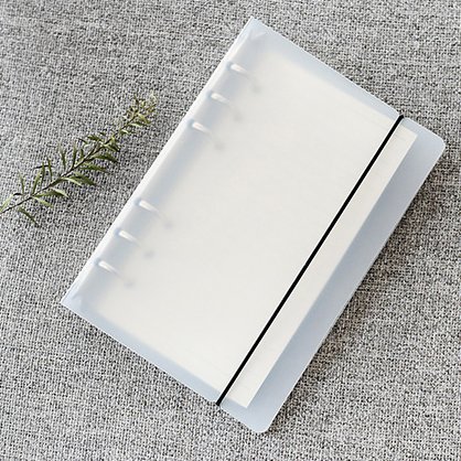 Nachfüllpapier/Lose Blätter für 8,5 Zoll A5 6-Loch-Abdeckung Runder Ringansicht Binder Aktenordner (A5 Cover only-White, 1 Package) von Zelten