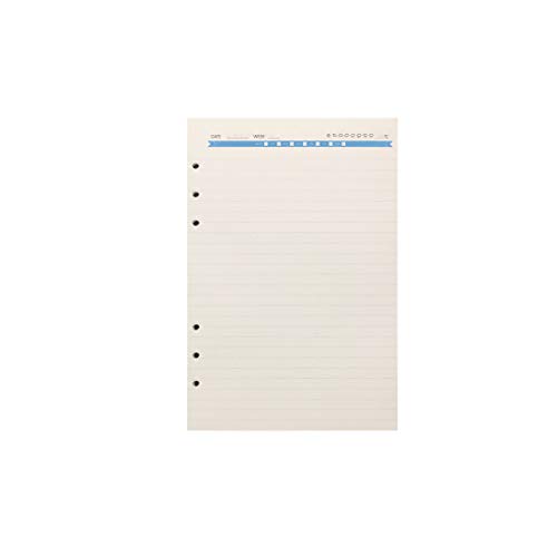 Nachfüllpapier/Lose Blätter für 8,5 Zoll A5 6-Loch-Abdeckung Runder Ringansicht Binder Aktenordner (A5 Line Refill Paper Colored, 1 Package) von Zelten