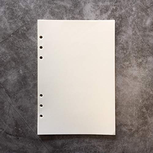 Nachfüllpapier/Lose Blätter für 8,5 Zoll A5 6-Loch-Abdeckung Runder Ringansicht Binder Aktenordner (A5 Paper Refill-Blank, 1 Package) von Zelten