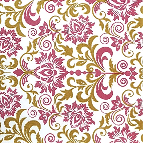 Zelten 2-Lagen 20 Count farbigen Papier Servietten Shabby Chic Servietten für Hochzeit Abendessen Tee Party Dekoration D (Rote Blume Dekoratives Muster, 5) von Zelten