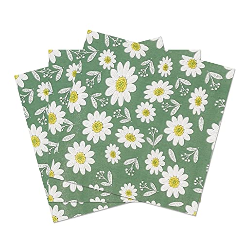 Zelten 2-Lagen 20 Count farbigen Papier Servietten für Hochzeit Abendessen Tee Party Dekoration E (Daisy, 1) von Zelten