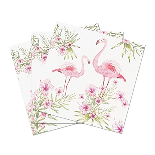 Zelten 2-Lagen 20 Count farbigen Papier Servietten für Hochzeit Abendessen Tee Party Dekoration E (Flamingos, 1) von Zelten