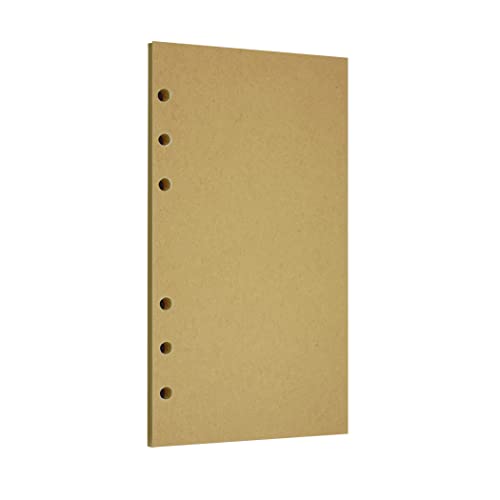 Zelten Lose-Blatt-Lochpapier-Nachfüllpackungen Papier für 6-Loch-Binder Persönlicher Organizer Tagebuch Notizbuch Nachfüllbarer Planer, Kraft, A6/6 Hole von Zelten