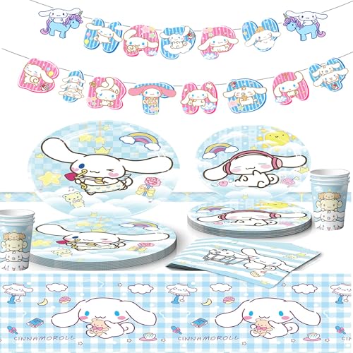 Cinnamoroll Partygeschirr Set, Deko Geschirr,Thema Party Geschirr Set, Thema Party Set, Partygeschirr Kindergeburtsta von Zempertoopa