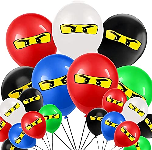 Luftballons, 50 PCS Ninja Ballons Kindergeburtstag Deko Partydekorationen für Jungen, für Kindergarten Familie Indoor Geburtstagsfeier von Zempertoopa