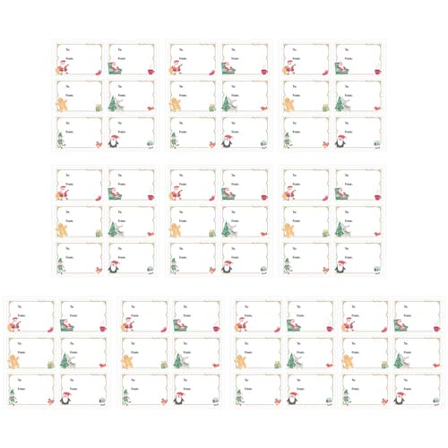 10 Stück Tagging Aufkleber zu und von Weihnachten Aufkleber Selbstklebende Etiketten zum Verpacken von Geschenken von Zemusinet