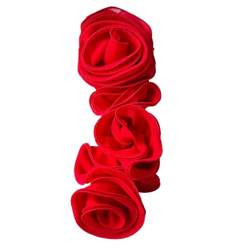 Rüschenränder, 3D-Blumen-Applikation für Abendparty, Kleid, Kostüm, Dekoration, Aufnähen, Blumenaufnäher für Bastelprojekte von Zemusinet