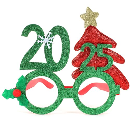 Zenlir 2025 Gläser Urlaubsgläser Frames Weihnachtsbrillen Frames Lustige Brille Weihnachtskostüm Brillen Partyzubehör von Zenlir