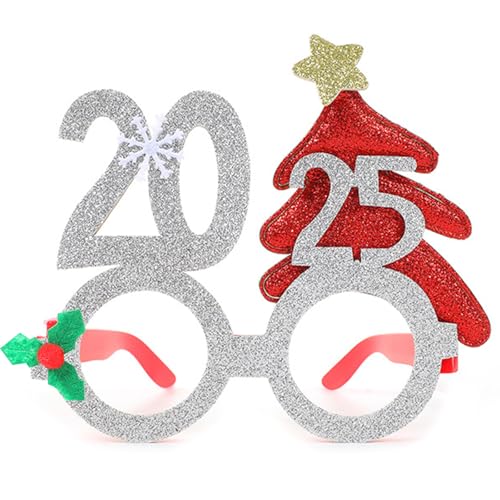 Zenlir 2025 Gläser Urlaubsgläser Frames Weihnachtsbrillen Frames Lustige Brille Weihnachtskostüm Brillen Partyzubehör von Zenlir