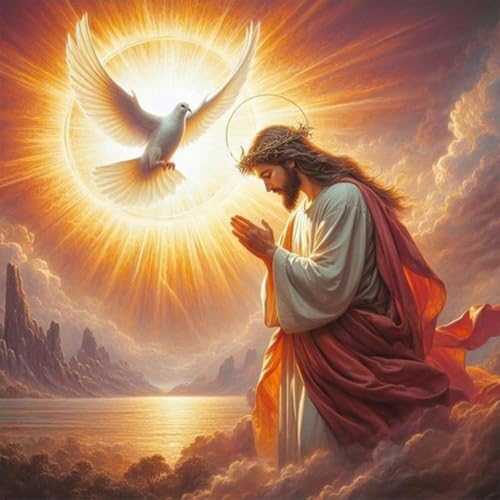 5D DIY Jesus Diamond Painting , Diamant Kunst Malerei Set für Erwachsene Anfänger, Kreuzstich Jesus Bild, Licht des Lebens für Wand Dekor und Geschenk, Komplettes Bastelset für Wohnzimmer（30x30cm） von ZephyrHome