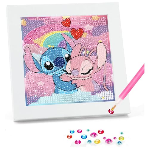 5D Diamond Painting Kinder mit rahmen, DIY stitch Diamond Painting Set,Malen Nach Zahlen Diamant Painting Mädchen Erwachsene,Diamant Bilder Arts Craft für Home Wand Decor Cartoon Mosaikherstellung von ZephyrHome