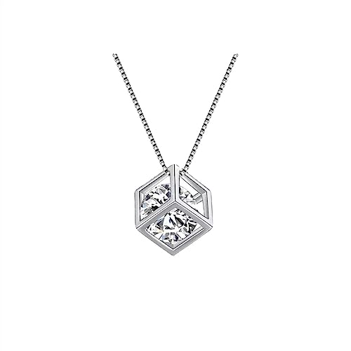 Zephyria Elegant Charm Necklace for Women, S925 Sterling Silber Halskette, Schlüsselbeinkettenanhänger Einer weiblichen Minderheit, Pulloverkette, Ideal for Birthdays, Anniversarie von Zephyria