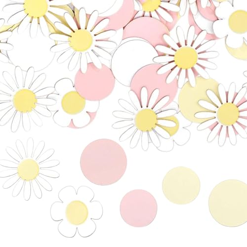 Zernblend Rosa Gänseblümchen Konfetti, Fein für Baby Showers, Hochzeiten, Mädchen-Partys und Geburtstage - Dekoration mit Sonnenblumen-Stil von Zernblend