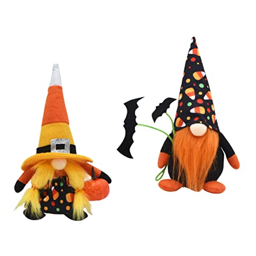 Zerodeko 1 Satz Gesichtslose Puppenverzierung Halloween Halloween Assecoires Charm Unique Wohnungseinrichtung Lustig Fledermauszwerg Partydeko Gnom Gnom-Puppe Vlies 2 Stück von Zerodeko