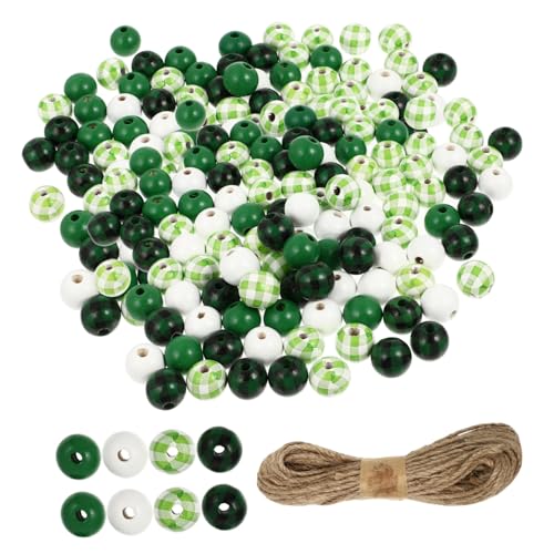 Zerodeko 1 Satz Irische Festival-holzperlen Wiederverwendbare Holzperlen DIY Handgefertigte Perlen St. Patrick's Day Holzperlen DIY Perlenmaterial DIY-perlen Material Holzperlen Green von Zerodeko