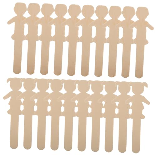 Zerodeko 1 Satz Junge Mädchen DIY Bastelsets Dekoration Holzfiguren Bastelset Holz Bastelsets Für Holz Dekorationen Holzmenschen Zum Basteln Schmucksets Für Beige 20st von Zerodeko