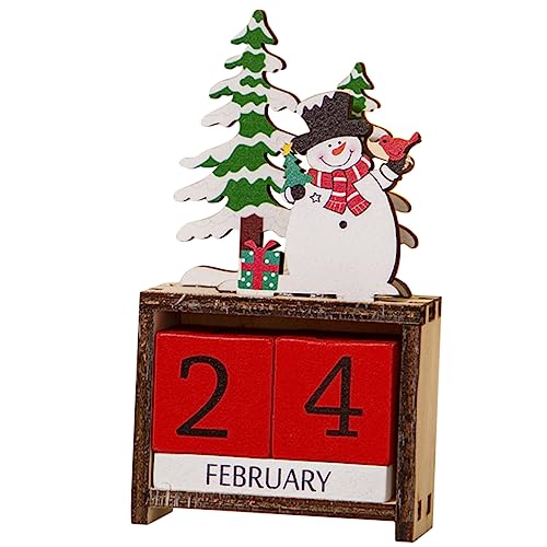 Zerodeko 1 Satz Weihnachtskalender exquisiter adventskalender Tischdekoration für Weihnachten tischkalender kalender schreibtisch Gefälligkeiten für Weihnachtsfeiern Heimdekoration Holz von Zerodeko