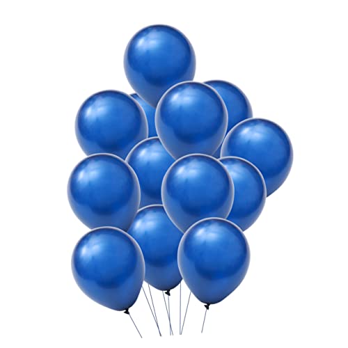 Zerodeko 100 Stück 10 Hochzeitsballons Metallic-ballons Blau Tragbare Ballons Raumaufteilungsballons Partyballons Metallische Luftballons Marine Ballons Blaues Dekor Latexballons Blue von Zerodeko