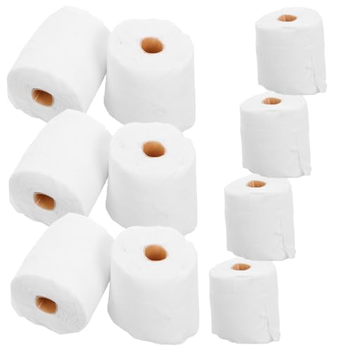 Zerodeko 12PCS Miniatur Toilettenpapier Für Puppenhaus Dekorative Papierrollen Für Badezimmer Realistische Miniaturaccessoires Für Puppenhäuser Und Modelleisenbahnen von Zerodeko