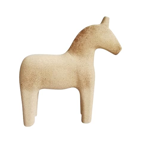 Zerodeko 1Stk Pferdeschmuck aus Holz Tischtierfigur Tischtierdekoration unbemaltes holzpferd Animal Figures holzspielzeug tischdeko Pferdestatue aus Holz DIY-Ornamente t aus Holz von Zerodeko