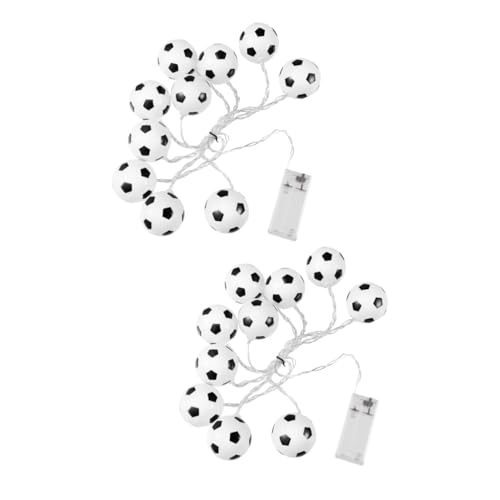 Zerodeko 2 Stück Schnur Fußball-lichterketten Mini-laternen Dekorativ Schlafzimmer Glühbirne Geführt Schaumstoffbälle Glühbirnen Geführt Bling Dekor Party Tür Plastik Drinnen Kugel Licht von Zerodeko