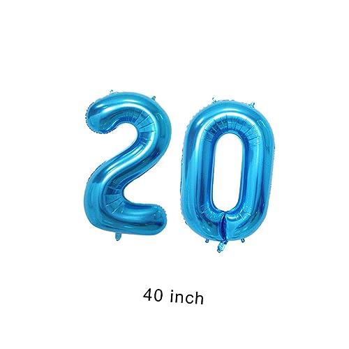 Zerodeko 20 Jahre Alte Geburtstags Luftballons Set Blau Bunte Deko Luftballons Für Kindergeburtstage Baustellen Themenpartys Und Festliche Anlässe von Zerodeko