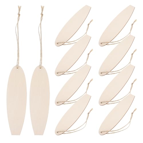 Zerodeko 20Pcs Holz Surfbrettausschnitte Unvollendete Hölzerne Surfbretthänge Ornamente Sommer DIY Surfboard Craft Tags Für Home Party Dekoration Handwerk von Zerodeko