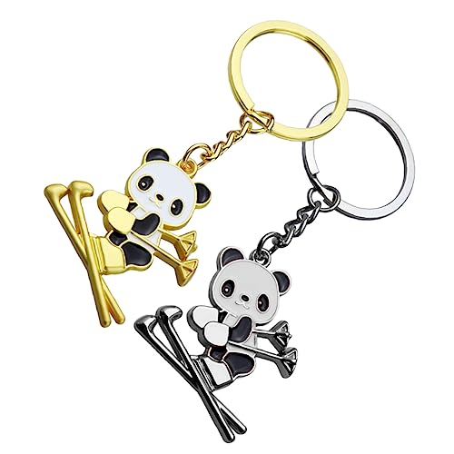 Zerodeko 2St Panda-Ski-Anhänger Partygeschenke mit Panda- Schlüsselanhänger für Autoschlüssel schlüsselanhänger kinder schlüsselanhänger tier Schlüsseldekorationen Taschenornamente von Zerodeko