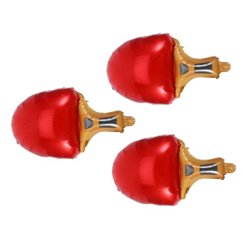 Zerodeko 3Pcs Tischtennisschläger-Ballon luftballons Sportthema -Folienballon Kugelballons Dekorationen für Sport-Mottopartys Tennisvorräte Bunte Tischtennisbälle Sportbedarf Aluminiumfolie von Zerodeko