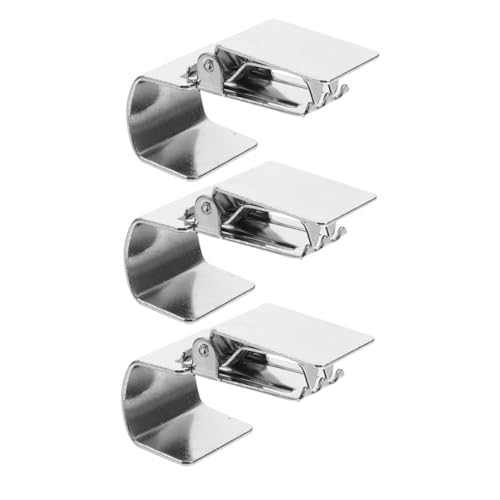 Zerodeko 3St Gardinenclip Teppichhalter Teppichclips Silber Haken für vorhänge Halterungsclip Teppich Vorhang Teppich Tapisserie-Wandbehang-Clips Quilt-Display Rostfreier Stahl Silver von Zerodeko