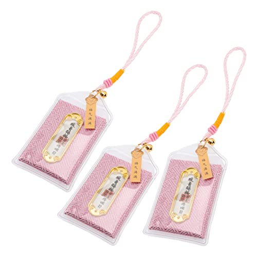 Zerodeko 3St Königlicher Beutel säckchen Bag gartasche Japanisches Gebetsamulett gesegnet Kawaii Schlüsselanhänger Dekorationen Ornamente Schmuck exquisites Omamori-Anhänger Plastik von Zerodeko