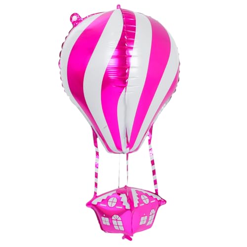 Zerodeko 4 Stk. Heizballon Heißluftballon Dekoration Heißluftballon-Ornament Aufblasbarer Heißluftballon Aufblasbares Heißluftballon- Heißluftballon Aluminiumballon Aluminiumfolie Rosy von Zerodeko