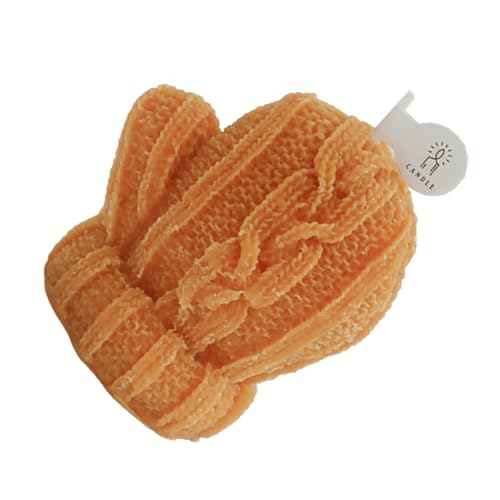 Zerodeko 4 Stück Duftkerzen Weihnachtsdeko Handschuhkerzen Mini-duftkerze Dekorative Duftkerze Gestrickte Handschuhkerze Kleine Duftkerze Dekorative Kerzen Für Zu Hause Orange Paraffin von Zerodeko