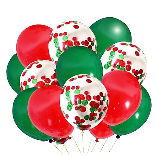 Zerodeko 50 Stück Weihnachtsballons Mit Konfetti Rot Und Grün Ideal Für Festliche Feiern Geburtstags Und Weihnachtsdekoration Luftballons Für Partys Pastell Und von Zerodeko