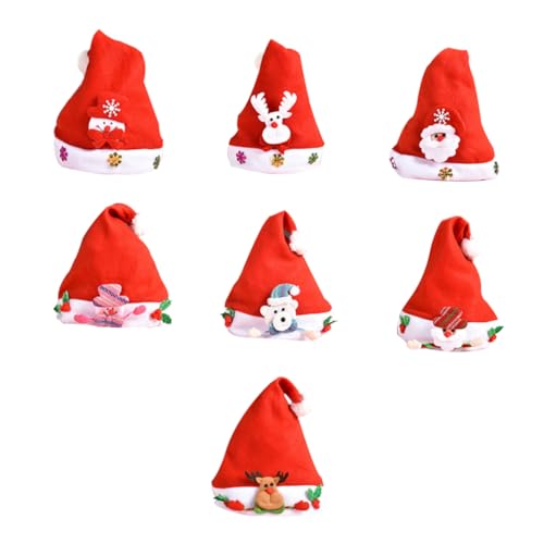 Zerodeko 7 Stück Teiliges Weihnachtsmützen Set mit Puppe Weihnachtsmann Schneemann Rentier Design Kleine Rote Nikolausmütze für Jungen und Mädchen Festliche Weihnachtskostüm Hüte Zerodeko 7 Stück Teiliges Weihnachtsmützen Set mit Puppe Weihnachtsmann Schneemann Rentier Design Kleine Rote Nikolausmütze für Jungen und Mädchen Festliche Weihnachtskostüm Hüte von Zerodeko