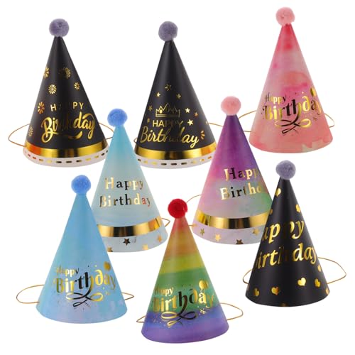 Zerodeko 8 Stück Kindergeburtstag Partyhüte Teiliges Bunte Papierkegel mit Plüschball Leicht und Sicher Dekoration und Foto Requisite für Mädchen und Jungen bei Geburtstagsfeier und Festen Zerodeko 8 Stück Kindergeburtstag Partyhüte Teiliges Bunte Papierkegel mit Plüschball Leicht und Sicher Dekoration und Foto Requisite für Mädchen und Jungen bei Geburtstagsfeier und Festen von Zerodeko