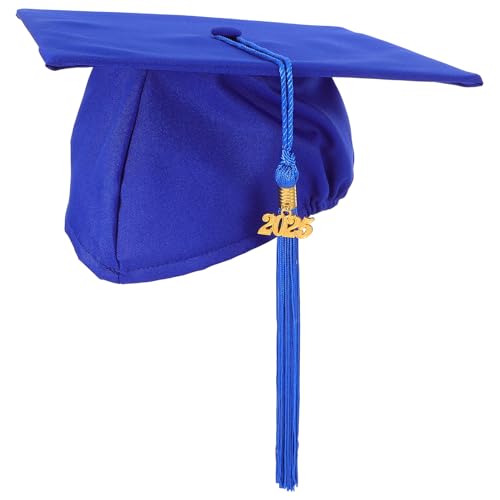 Zerodeko Abiturmütze Abschlussmütze Studienabschluss Hut Graduierungssaison-Abschlusskappen Abschlussfotodekorationen Abschlusskappen-Dekorationsset Bachelor-Mütze Polyester Blue von Zerodeko