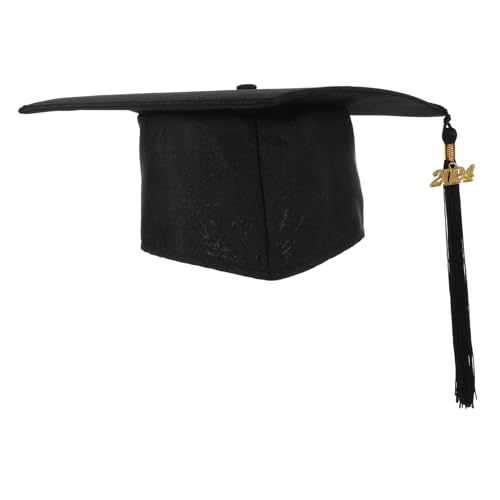 Zerodeko Abiturmütze abschlussfeier graduation cap Hut für Absolventen - Absolventenhut Abschlussparty Dekorationen für Abschlusskappen Abschlusskappe mit Quaste Kappe Graduierung Polyester von Zerodeko