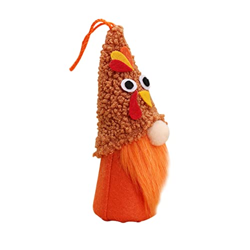 Zerodeko Beleuchteter Puppenanhänger Herbstzwerge Gartenzwerg Danksagung Neon für kinderspielzeug Thanksgiving Truthahnzwerg Thanksgiving-GNOME- Plüschstoffe Khaki von Zerodeko