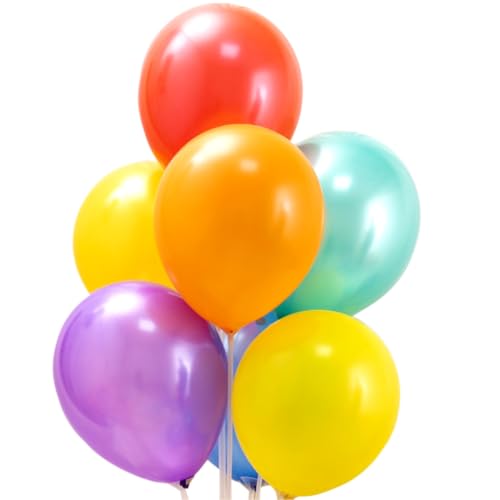 Zerodeko Bunte Latexballons Runde Luftballons Zufälligen Farben Ideal Für Geburtstagsfeiern Hochzeiten Und Andere Festlichkeiten von Zerodeko