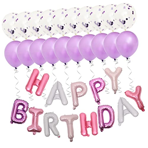 Zerodeko Entzückendes Geburtstagsballon Set Geburtstagsdekorationen Für Frauen Luftballons Mit Happy Birthday Schriftzug Perfekte Party Dekoration Für Feiern von Zerodeko