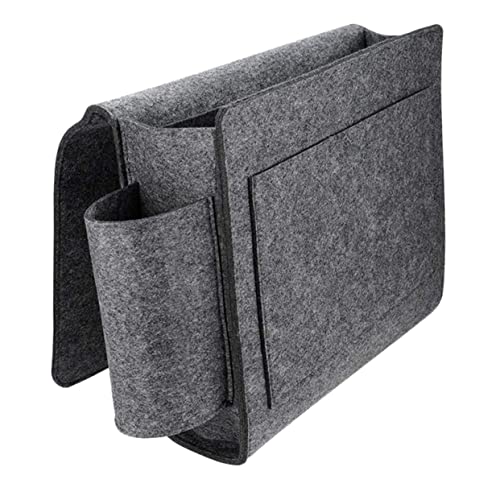 Zerodeko Filztasche Sofa-armlehnentasche Bett Aufbewahrungstasche Halter Hängende Aufbewahrung Am Bett Nachttasche Couch-armlehnen-organizer Sofa-organizer-tasche Sofa-hängetasche Dark Grey von Zerodeko