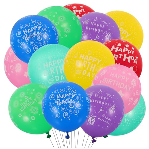 Zerodeko Geburtstagsballons Bunte Latexballons Zur Dekoration Happy Birthday Ballons Für Partys Vielseitige Party Dekoration Für Geburtstagsfeiern Und Feste von Zerodeko