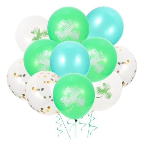 Zerodeko Glücks Kleeblatt Ballons Dekorative Luftballons Für St Patrick's Day Festliche Party Dekoration Mit Goldenen Glitzerakzenten Ideal Für Feiern Und Anlässe von Zerodeko